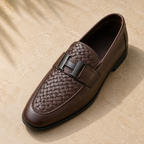 Brown Braided Loafer