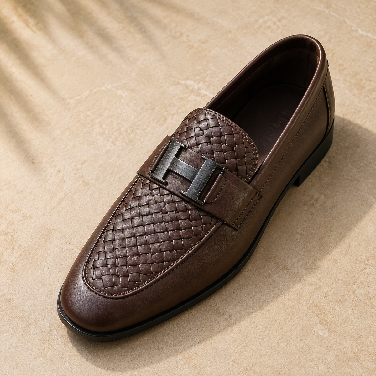 Brown Braided Loafer