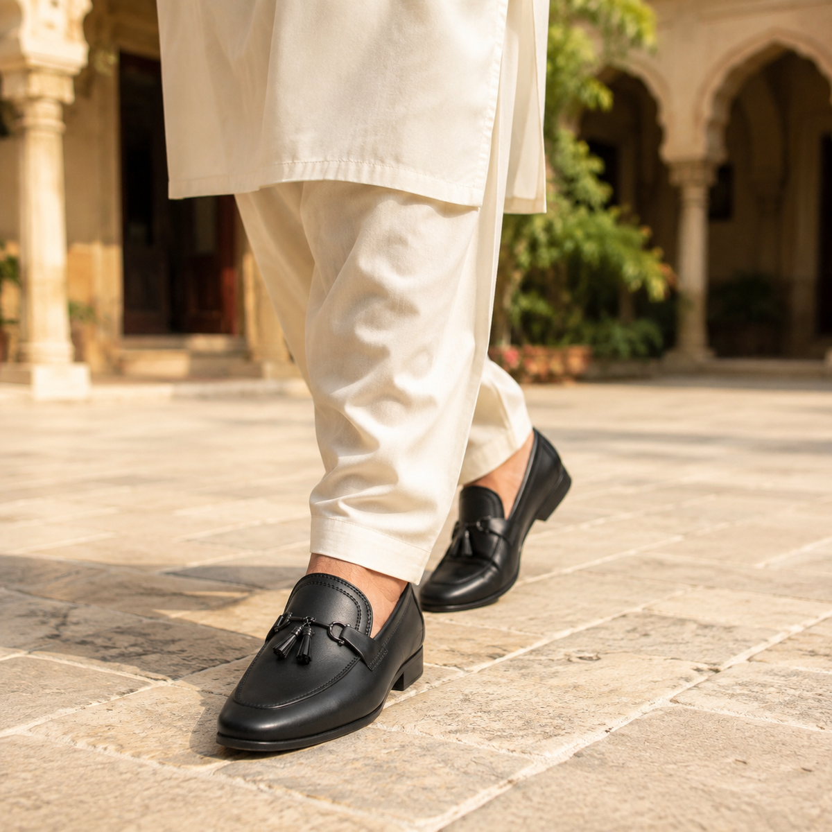 Prestige Black Buckle Loafer