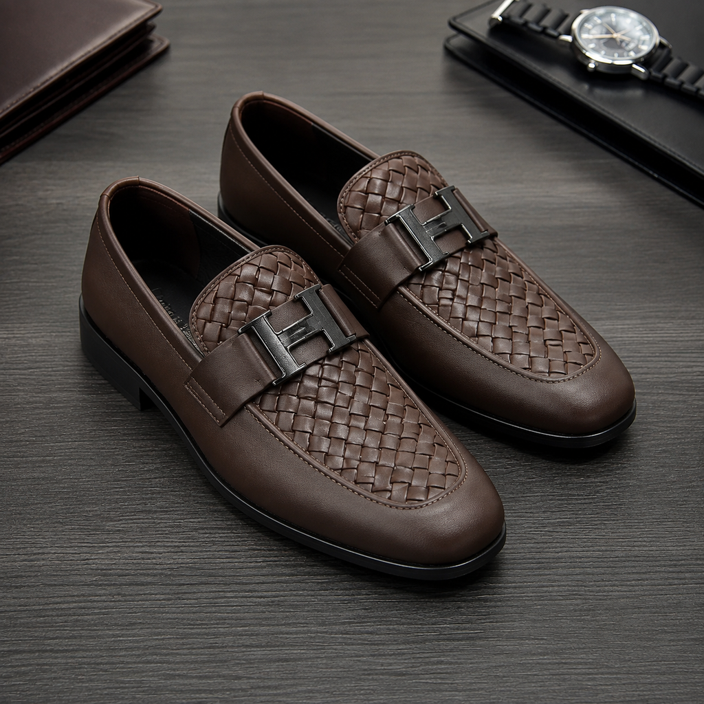Brown Braided Loafer