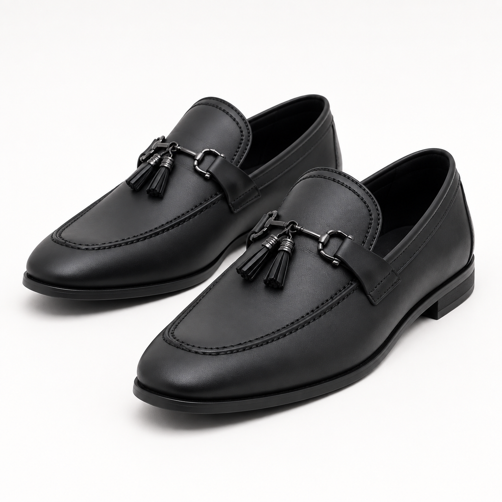 Prestige Black Buckle Loafer