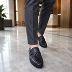 Prestige Black Buckle Loafer