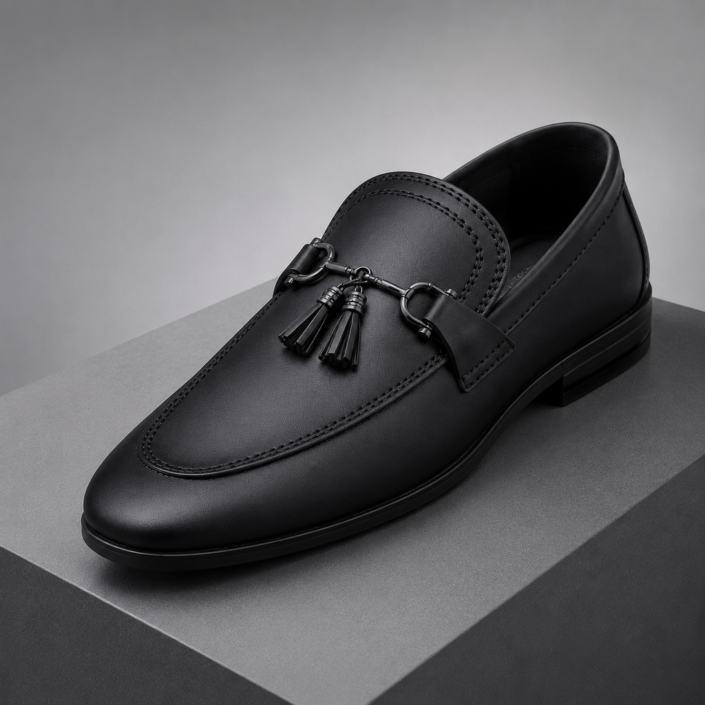 Prestige Black Buckle Loafer