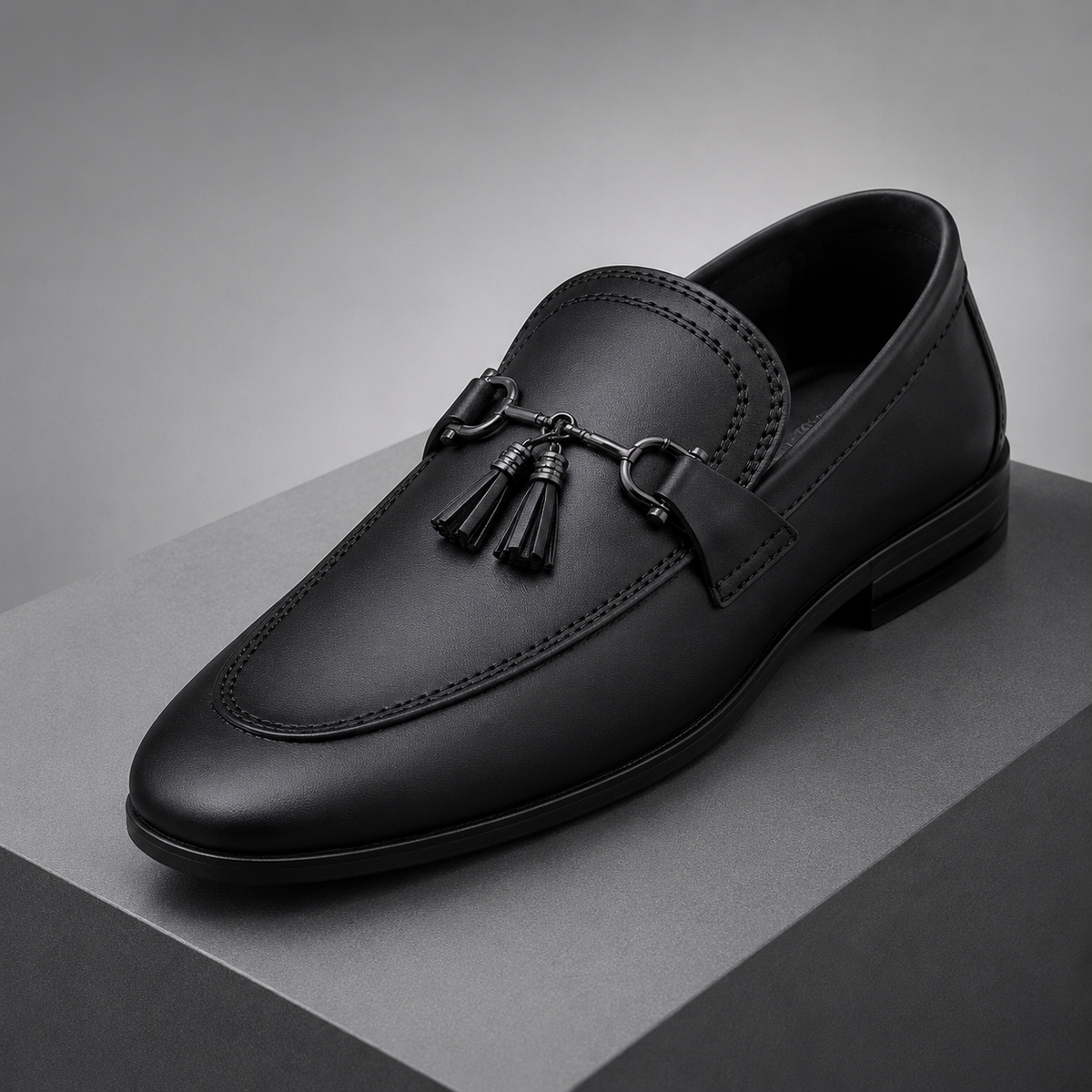 Prestige Black Buckle Loafer