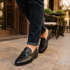 Prestige Black Buckle Loafer