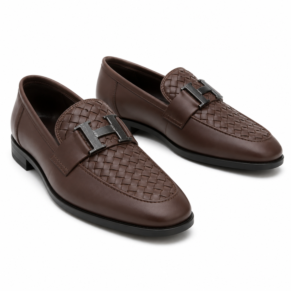Brown Braided Loafer