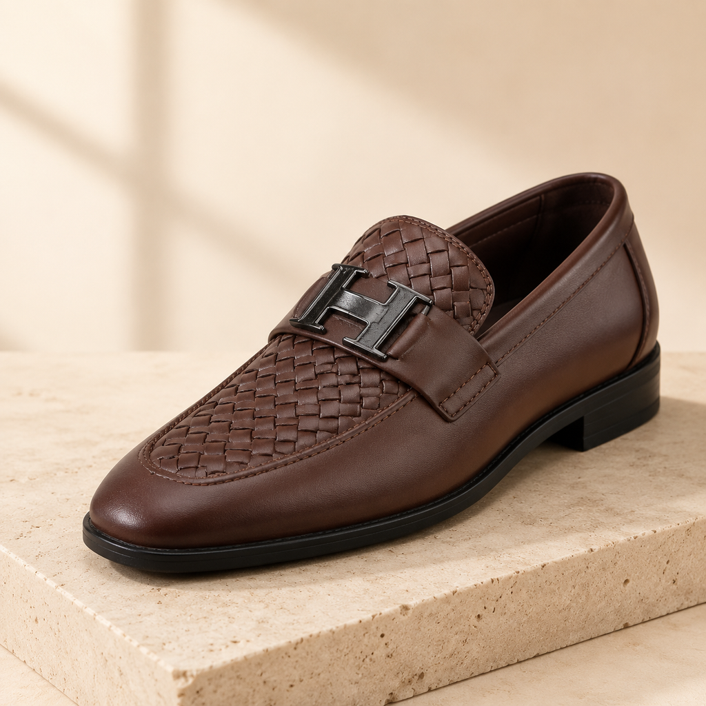 Brown Braided Loafer